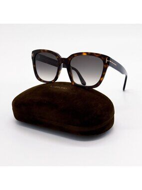 NEW TOM FORD HAYLAY SUNGLASSES TF1216 52B SQUARE HAVANA WOMEN EYEWEAR FT1216